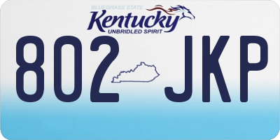 KY license plate 802JKP