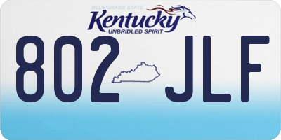 KY license plate 802JLF