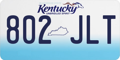 KY license plate 802JLT