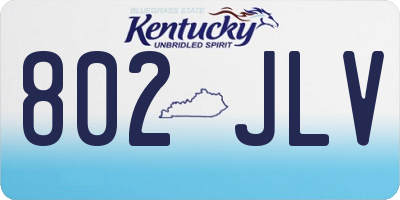 KY license plate 802JLV