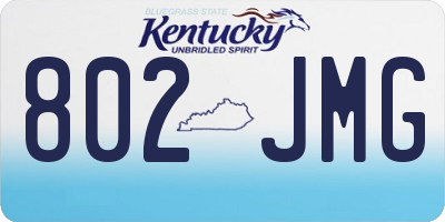 KY license plate 802JMG