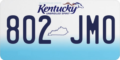 KY license plate 802JMO