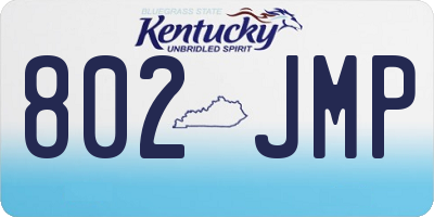 KY license plate 802JMP