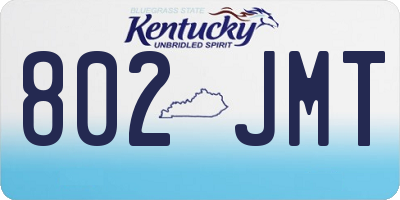 KY license plate 802JMT