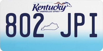 KY license plate 802JPI