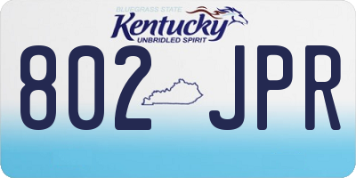 KY license plate 802JPR
