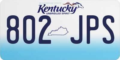 KY license plate 802JPS