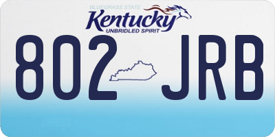 KY license plate 802JRB