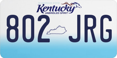 KY license plate 802JRG
