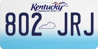 KY license plate 802JRJ