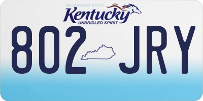 KY license plate 802JRY