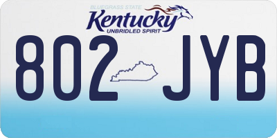KY license plate 802JYB