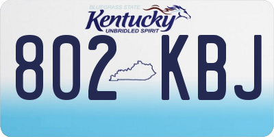 KY license plate 802KBJ