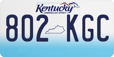 KY license plate 802KGC