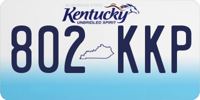KY license plate 802KKP