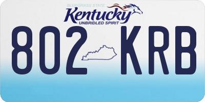 KY license plate 802KRB