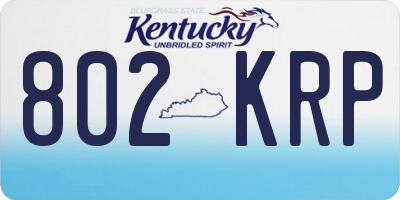 KY license plate 802KRP