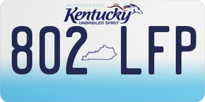 KY license plate 802LFP