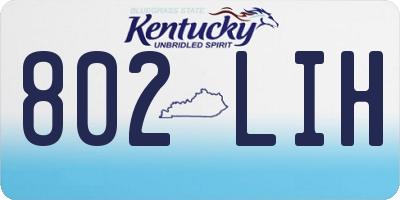 KY license plate 802LIH