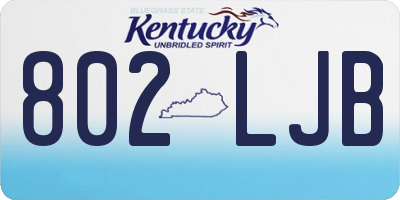 KY license plate 802LJB