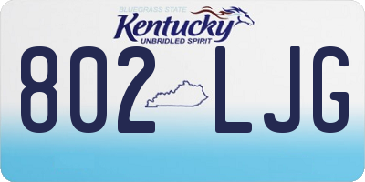 KY license plate 802LJG