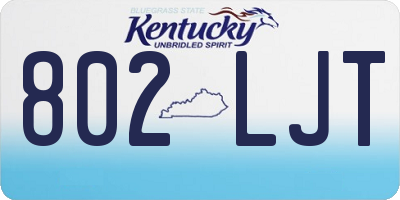 KY license plate 802LJT