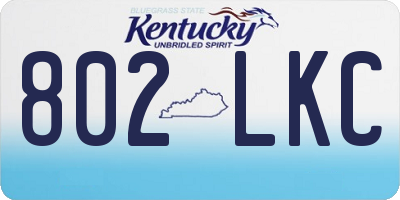 KY license plate 802LKC