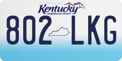KY license plate 802LKG
