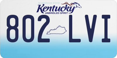 KY license plate 802LVI