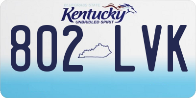 KY license plate 802LVK