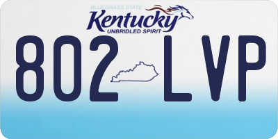 KY license plate 802LVP