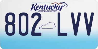 KY license plate 802LVV