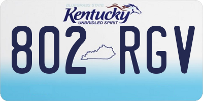 KY license plate 802RGV