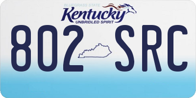 KY license plate 802SRC