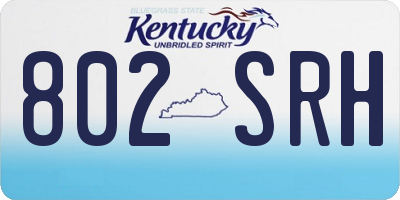 KY license plate 802SRH