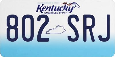 KY license plate 802SRJ