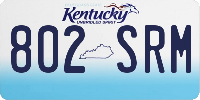 KY license plate 802SRM