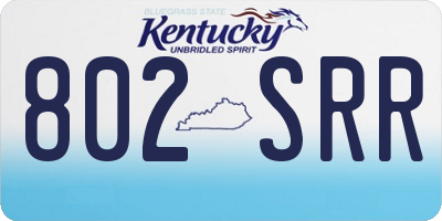 KY license plate 802SRR