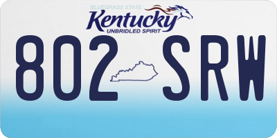 KY license plate 802SRW