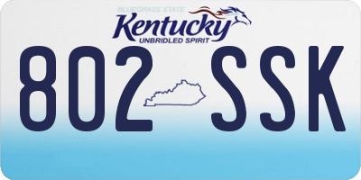 KY license plate 802SSK