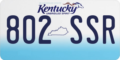 KY license plate 802SSR