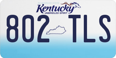 KY license plate 802TLS