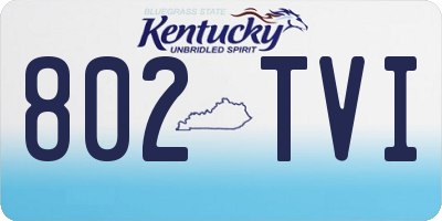 KY license plate 802TVI