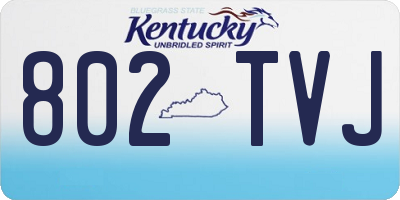 KY license plate 802TVJ