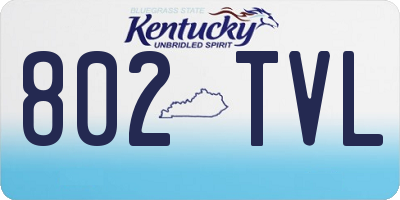KY license plate 802TVL