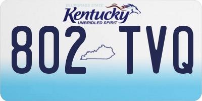 KY license plate 802TVQ