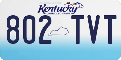 KY license plate 802TVT