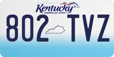 KY license plate 802TVZ