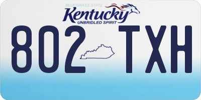 KY license plate 802TXH