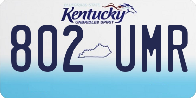 KY license plate 802UMR